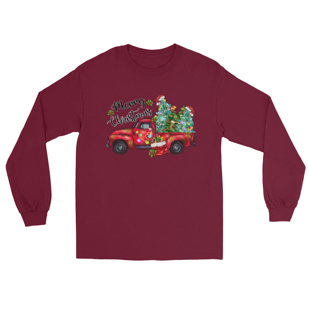 Red Truck Christmas Long Sleeve Shirt