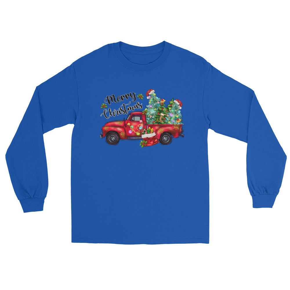 Red Truck Christmas Long Sleeve Shirt