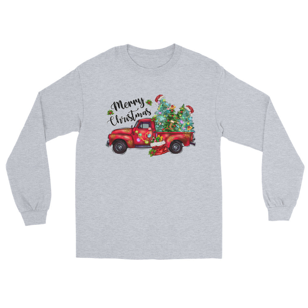 Red Truck Christmas Long Sleeve Shirt