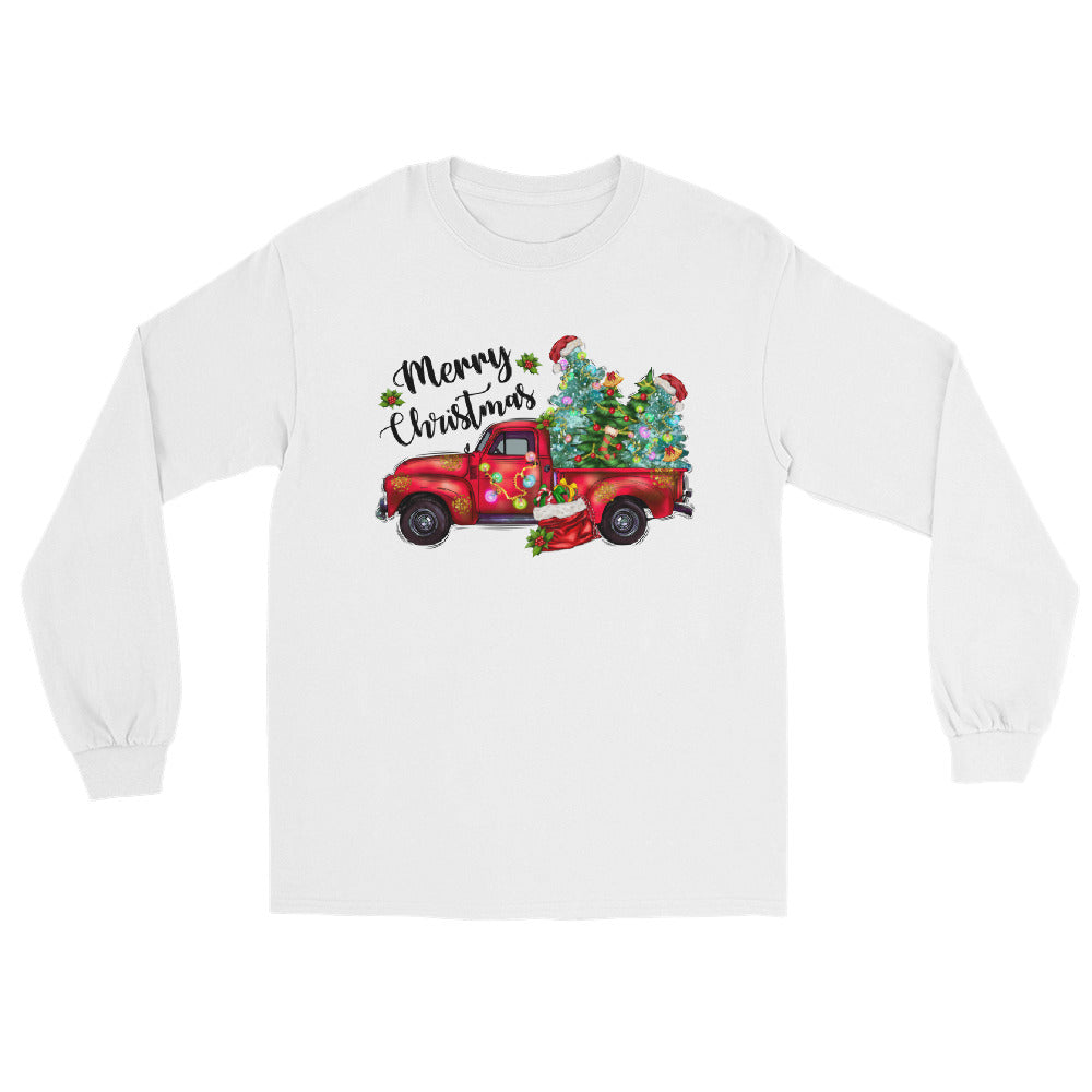 Red Truck Christmas Long Sleeve Shirt